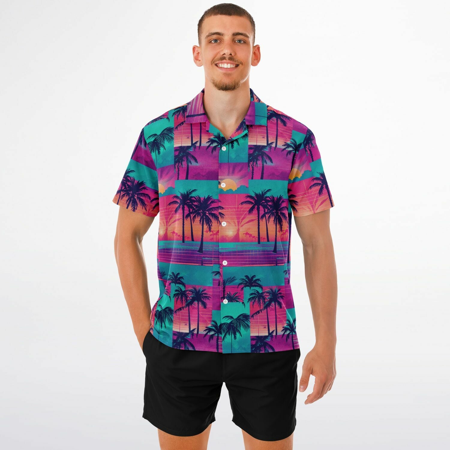 The Vapor-Wave Hawaiian Shirt (Premium Modern Fit)