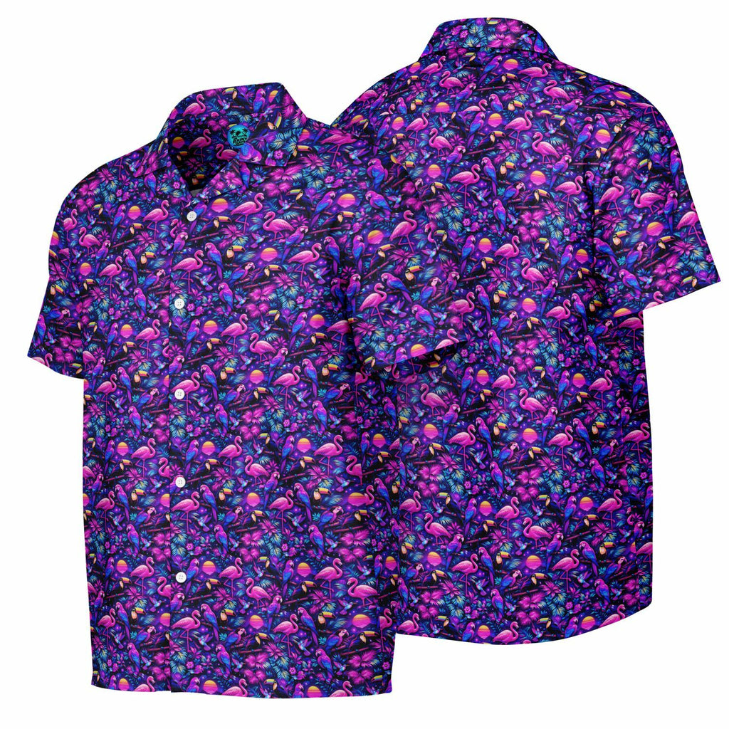 Flamingo Fade Hawaiian Shirt (Premium Modern Fit)