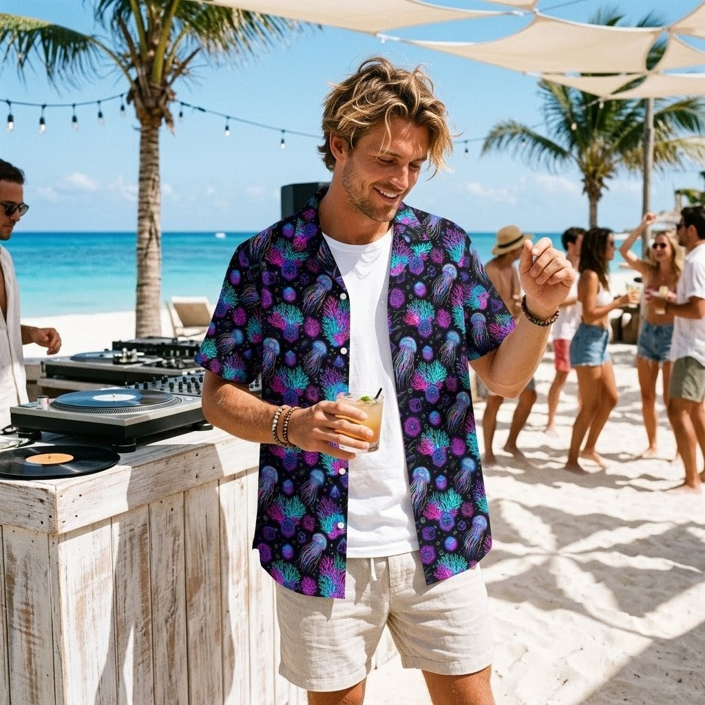 Jellybot Hawaiian Shirt (Premium Modern Fit)