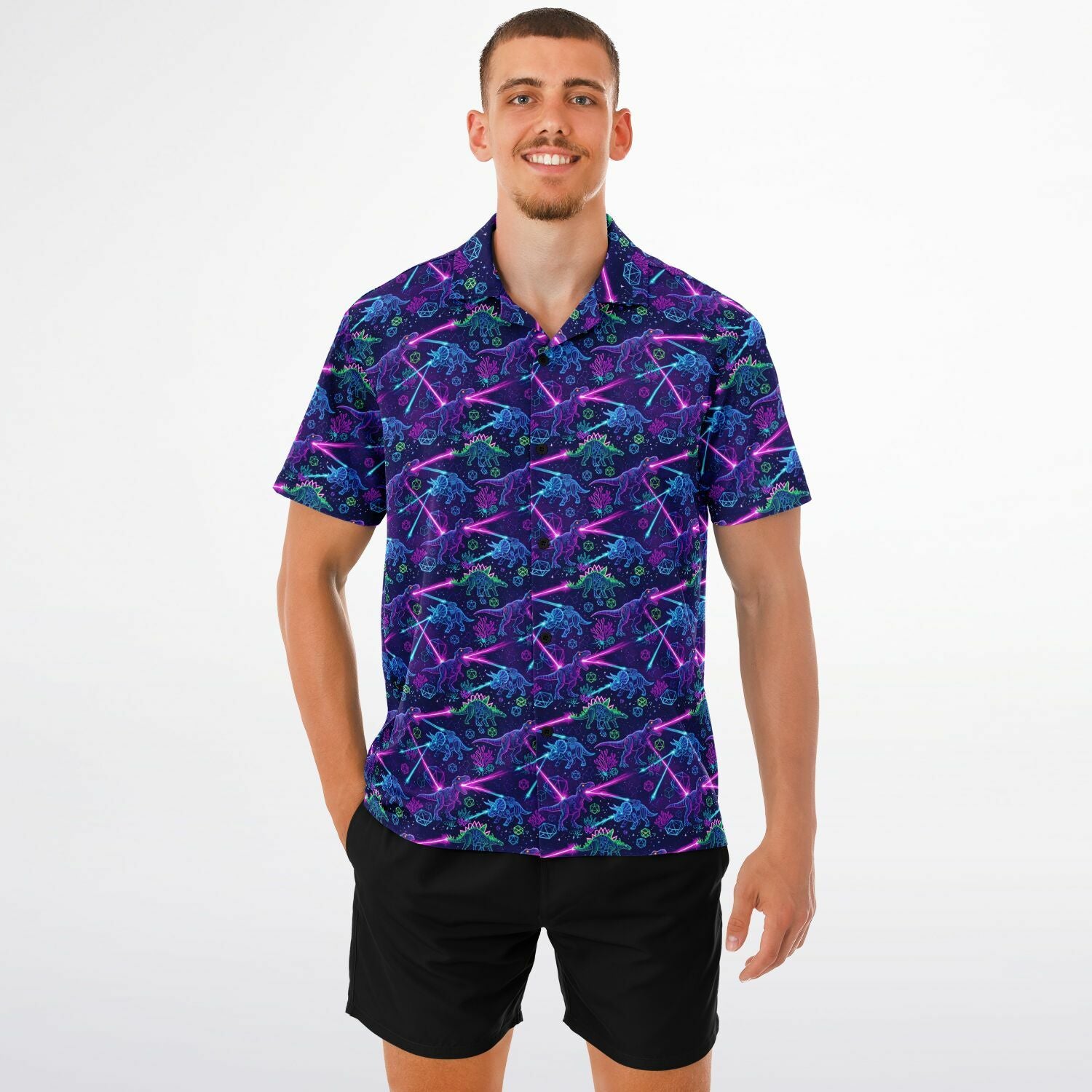 Jurassic Jolt Hawaiian Shirt (Premium Modern Fit)