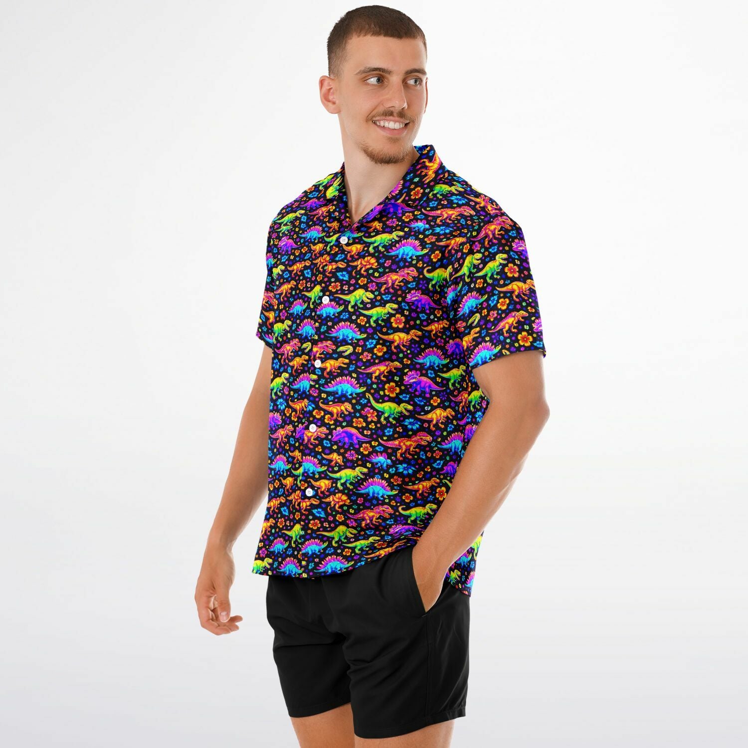 Dino Time Hawaiian Shirt 2 (Premium Modern Fit)