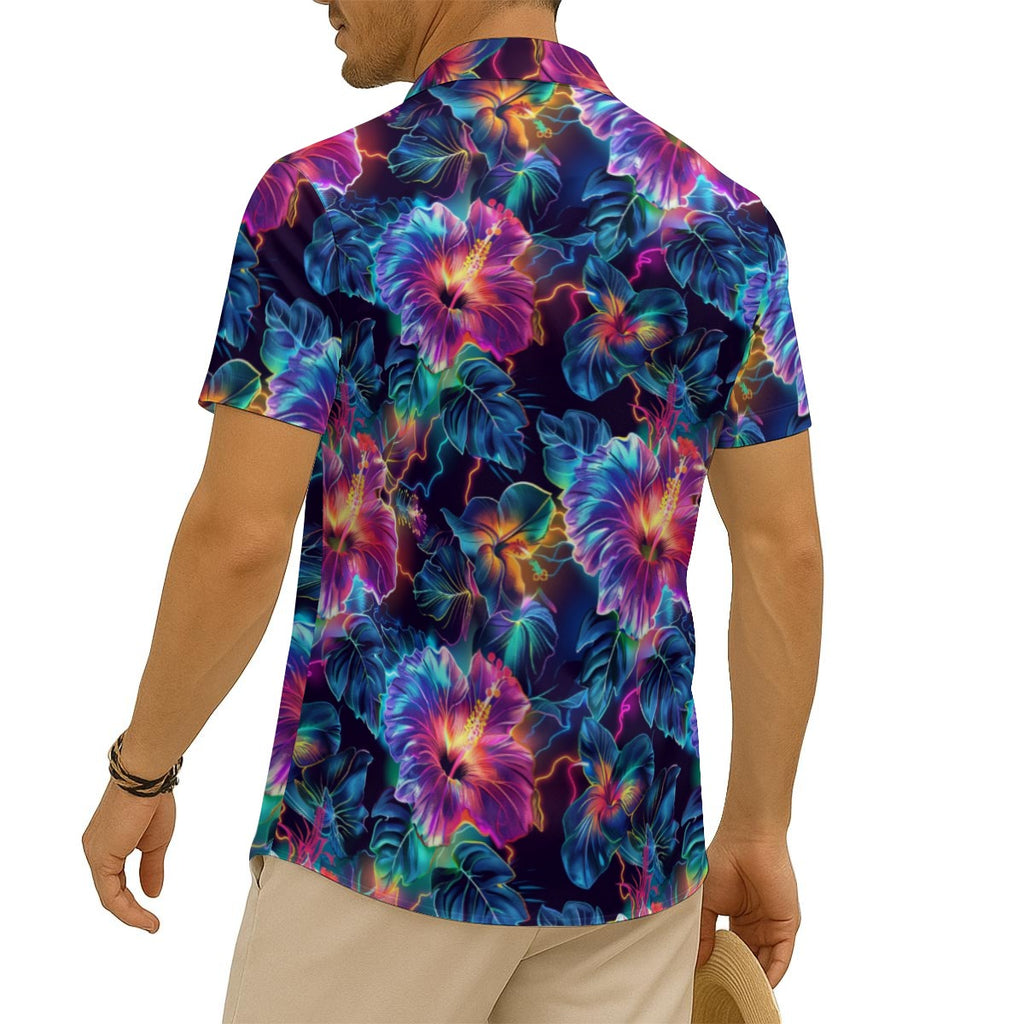 Hibiscus Bloom Hawaiian Shirt (Classic Silk-Finish)