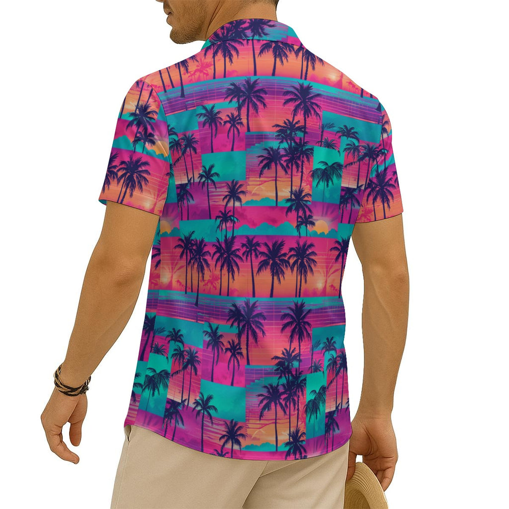 The Vapor-Wave Hawaiian Shirt (Classic Silk-Finish)