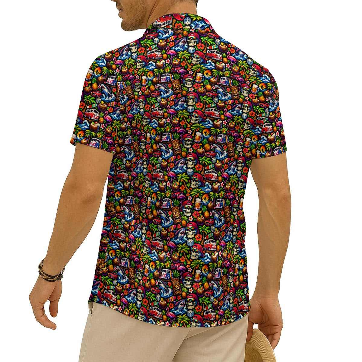 Skull Island Happy Hour Hawaiian Shirt (Classic Silk-Finish)