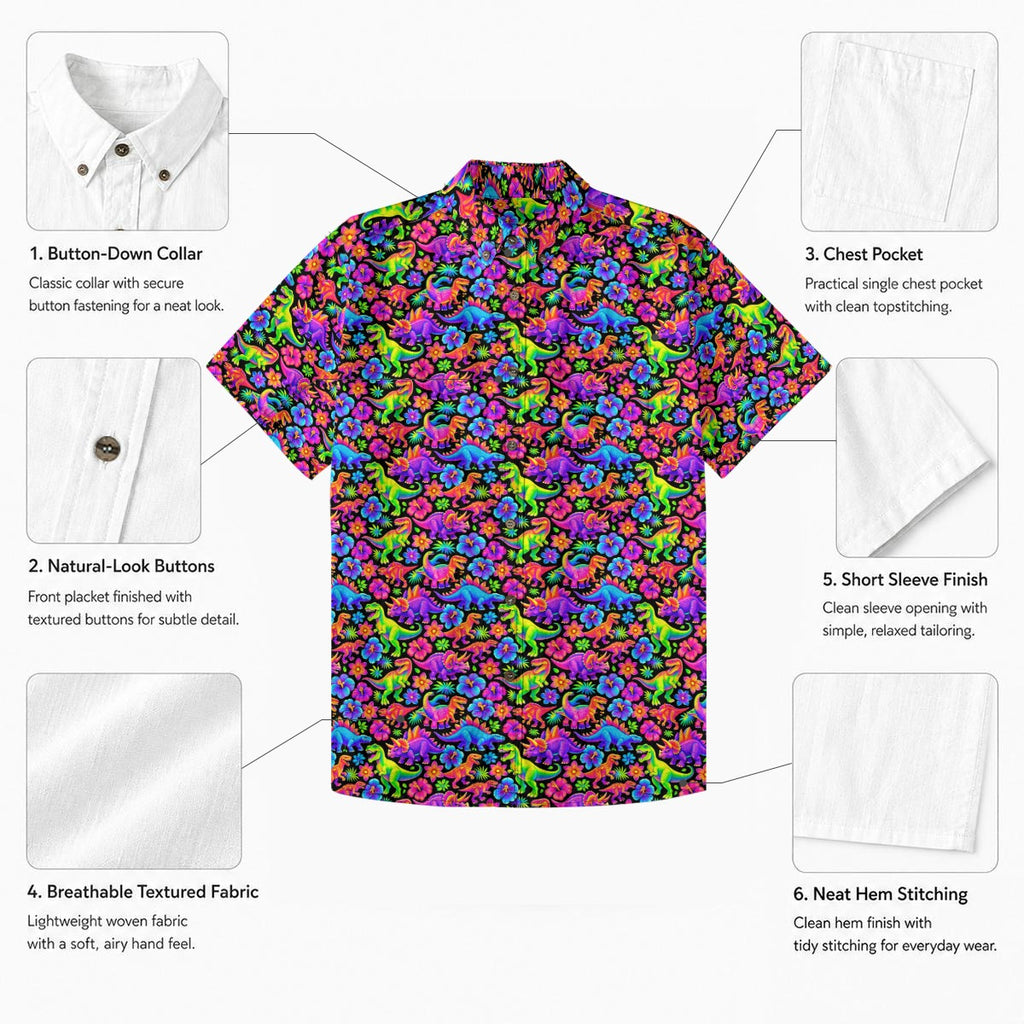 Dino Time Cotton Hawaiian Shirt