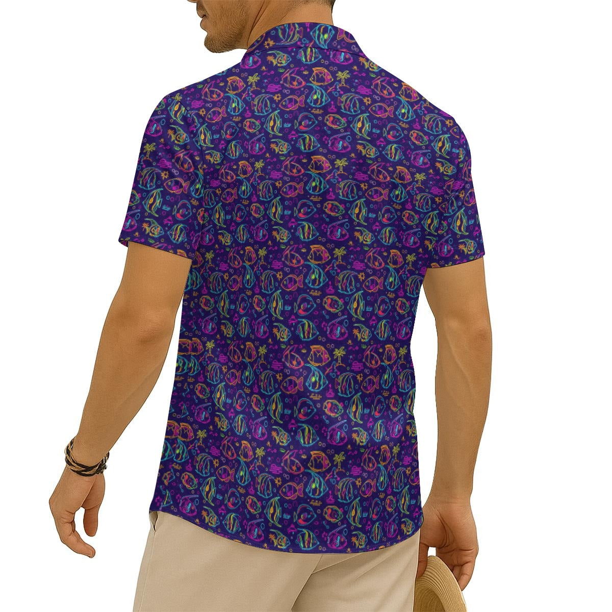 Electric Angler Hawaiian Shirt (Classic Silk-Finish)