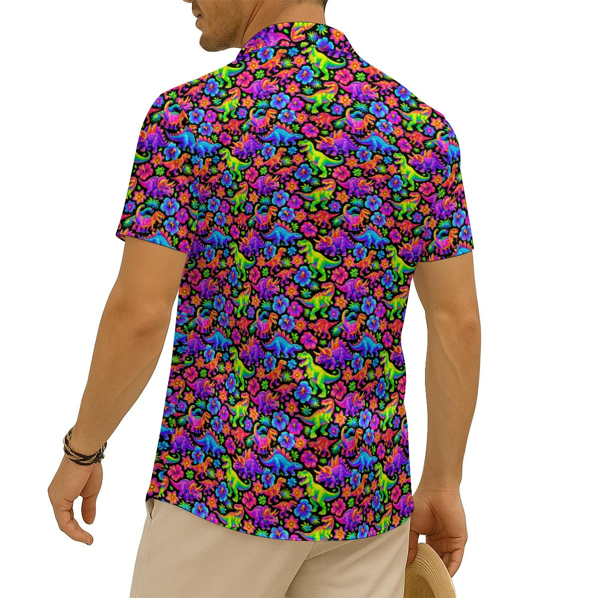 Dino Time Hawaiian Shirt (Classic Silk-Finish)