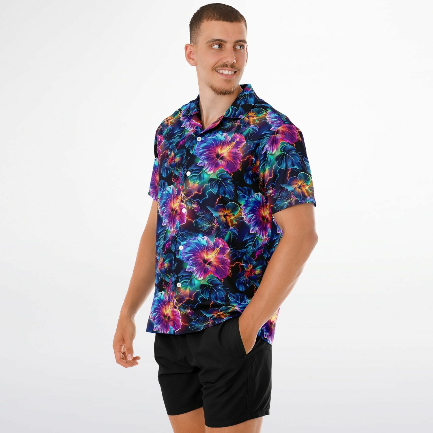 Hibiscus Bloom Hawaiian Shirt (Premium Modern Fit)