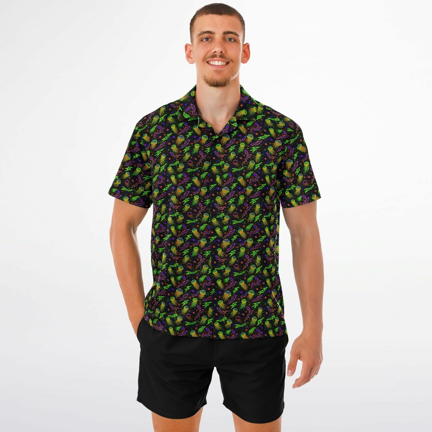 Electric Abyss Hawaiian Shirt (Premium Modern Fit)