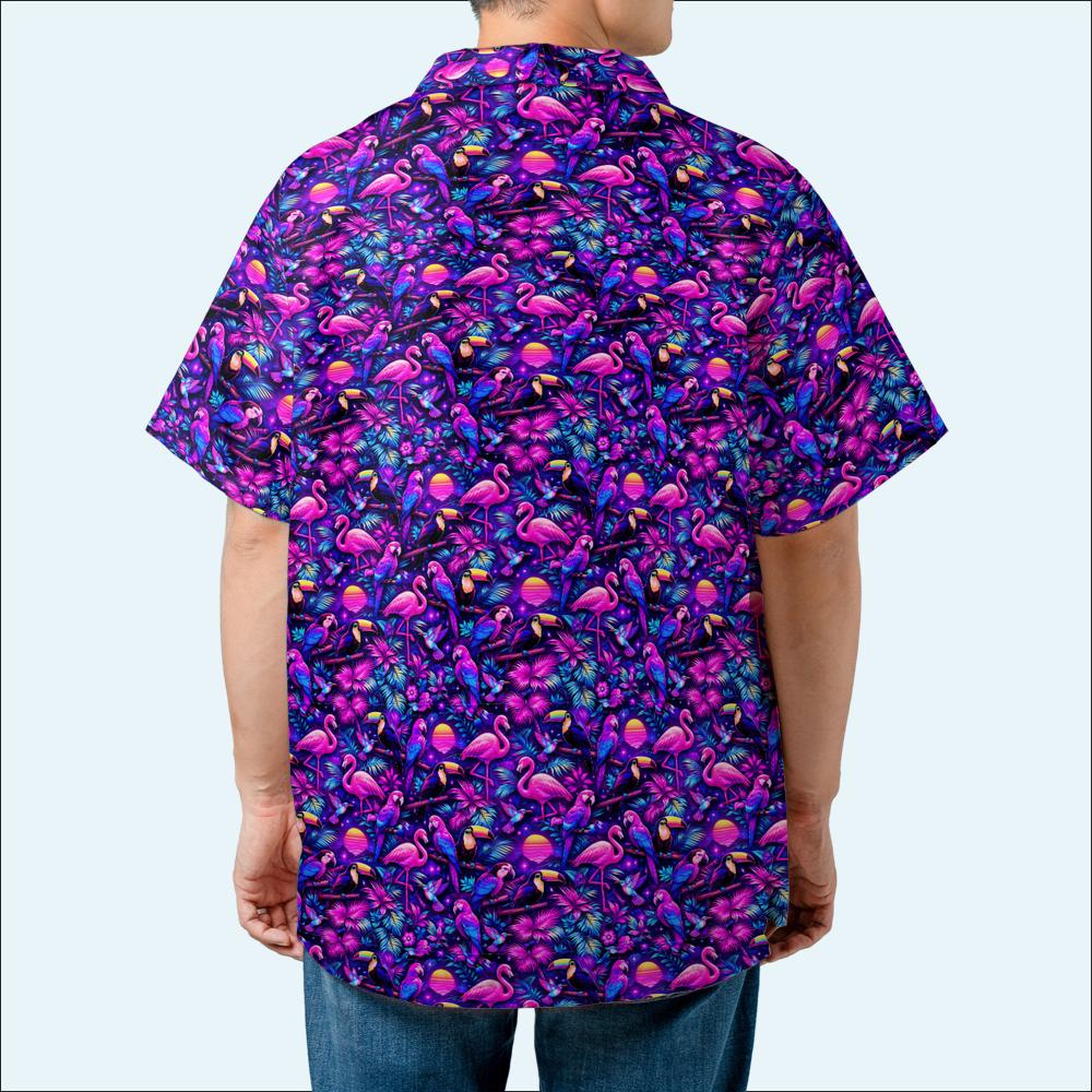 Flamingo Fade Hawaiian Shirt