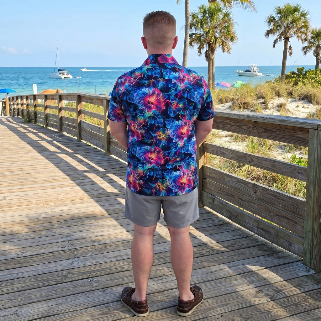 Hibiscus Bloom Hawaiian Shirt (Premium Modern Fit)