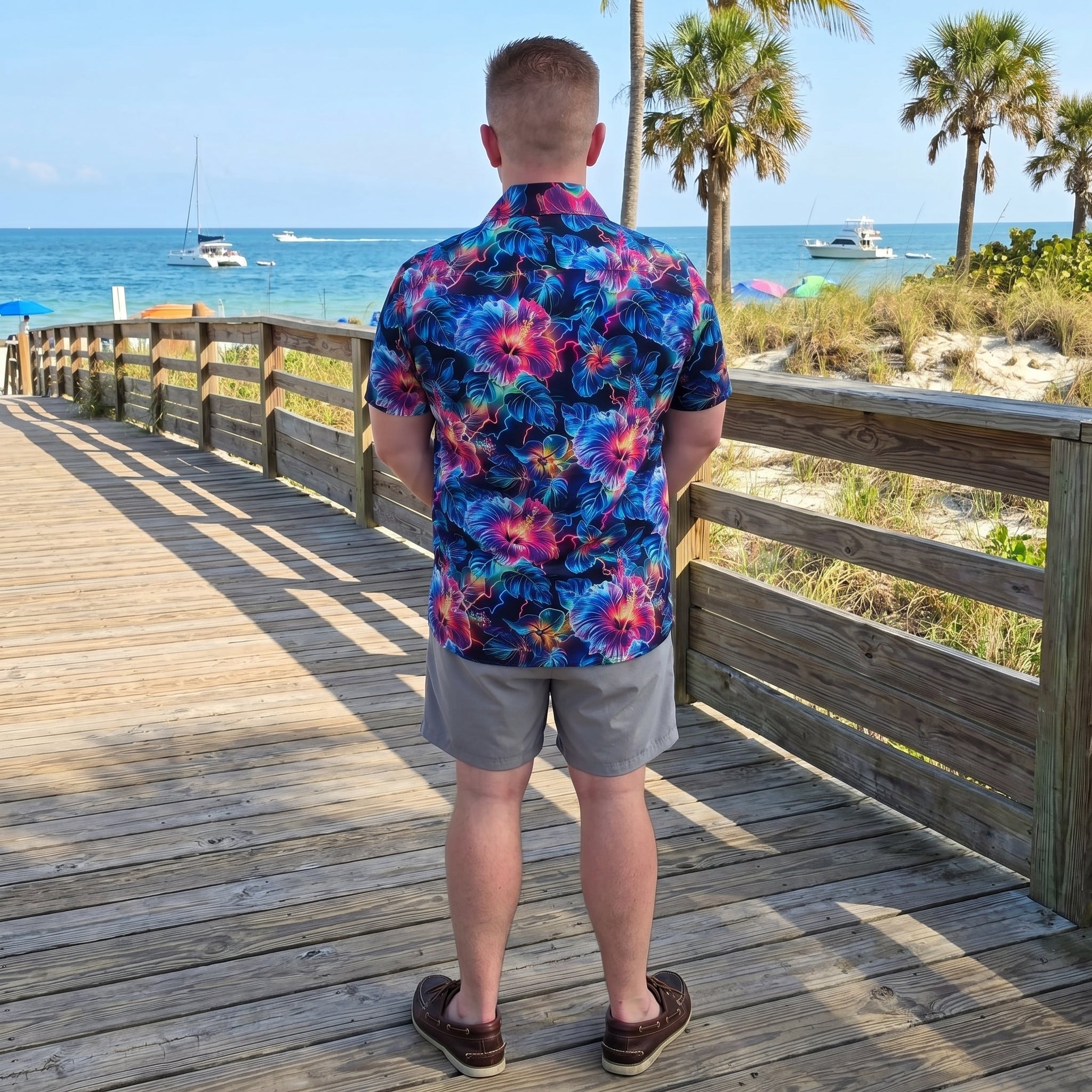 Hibiscus Bloom Hawaiian Shirt (Premium Modern Fit)