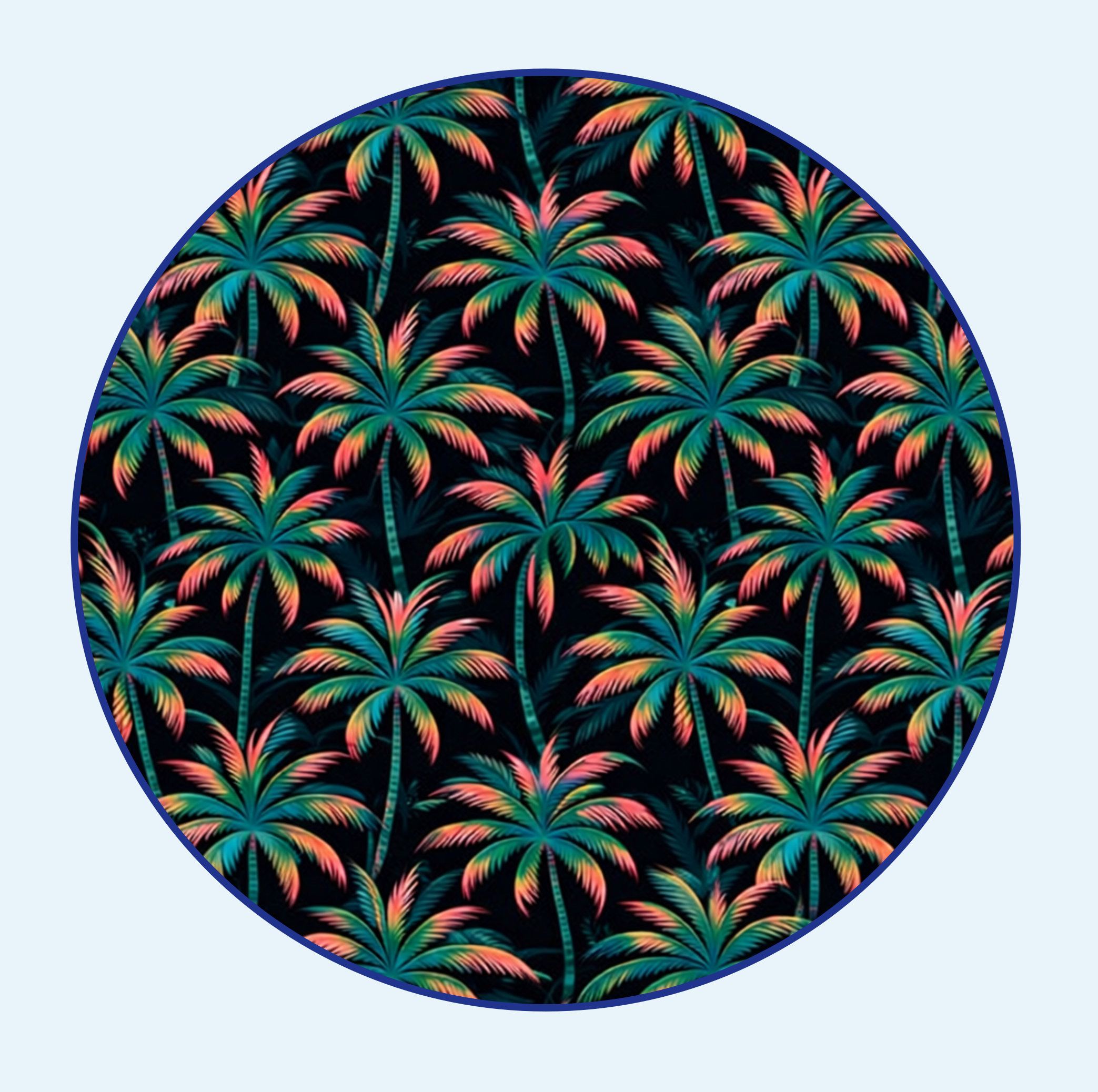 Midnight Palms Hawaiian Shirt (Oversized Classic)