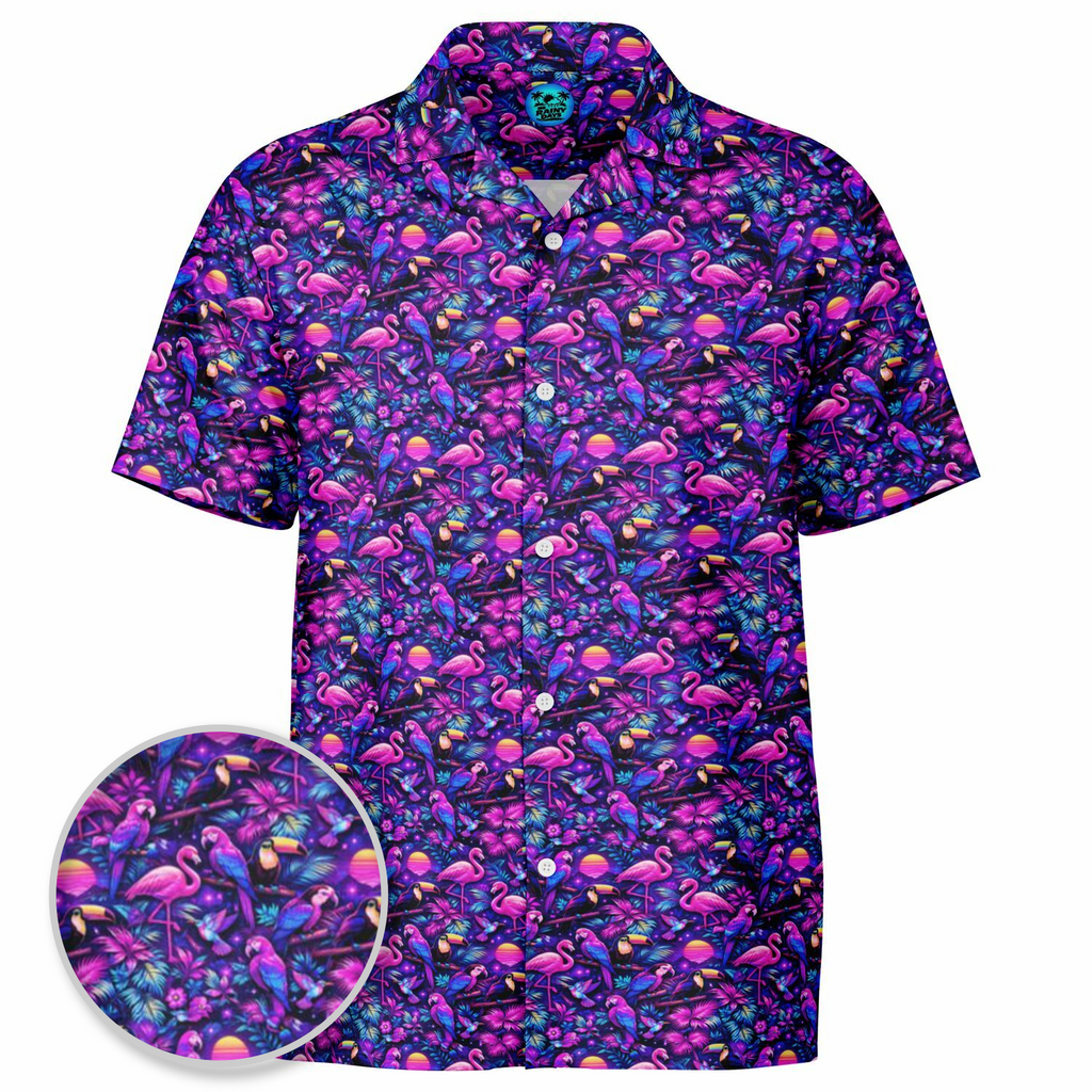 Flamingo Fade Hawaiian Shirt (Premium Modern Fit)