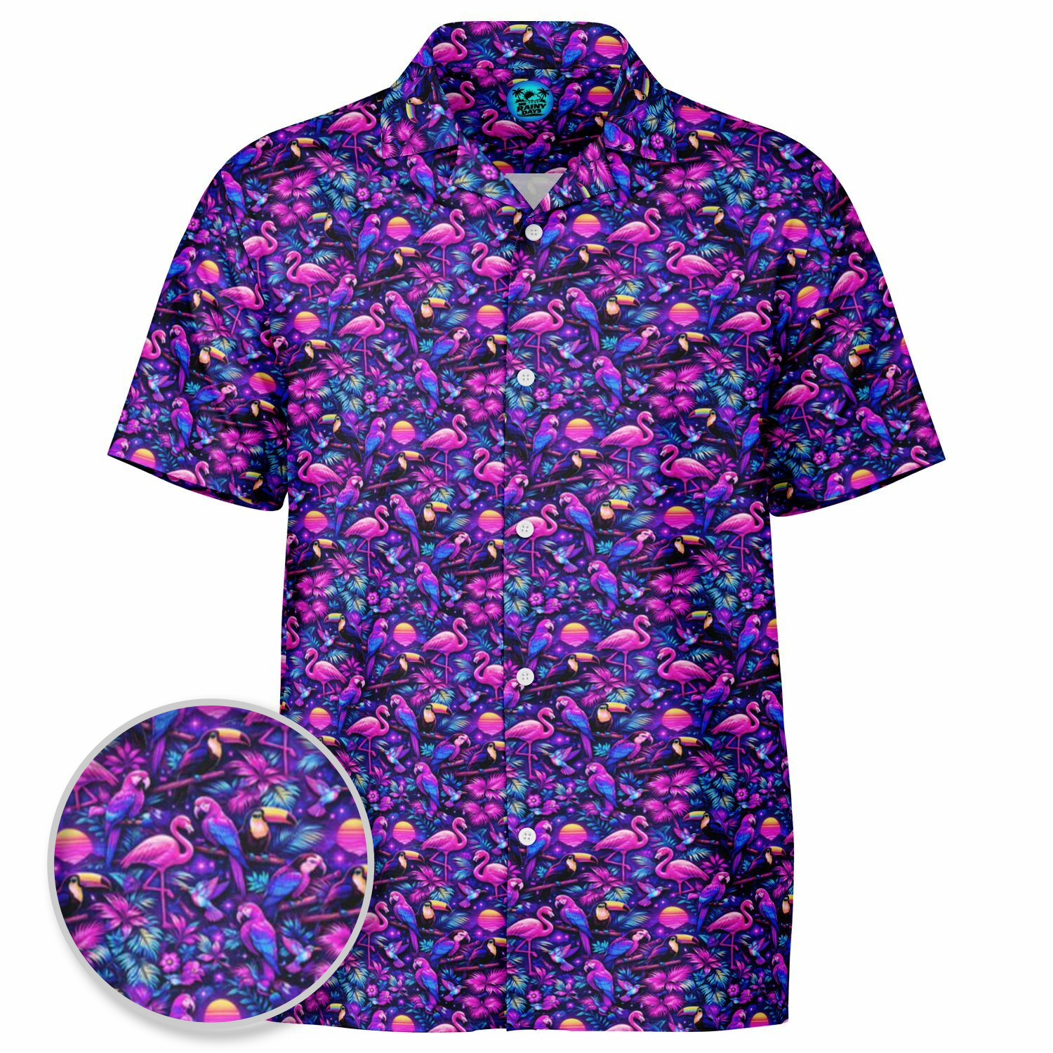 Flamingo Fade Hawaiian Shirt (Premium Modern Fit)