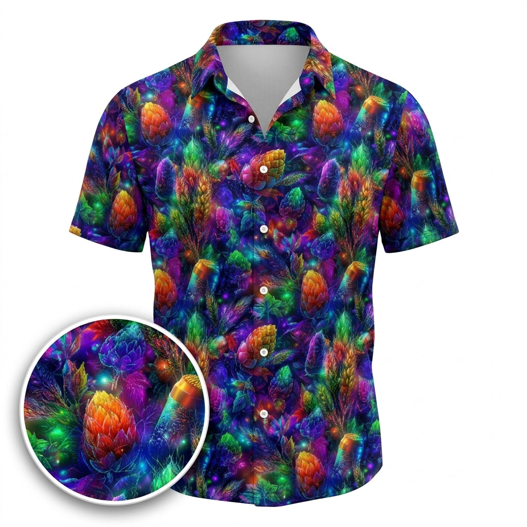 Hopnotic Haze Hawaiian Shirt (Classic Silk-Finish)