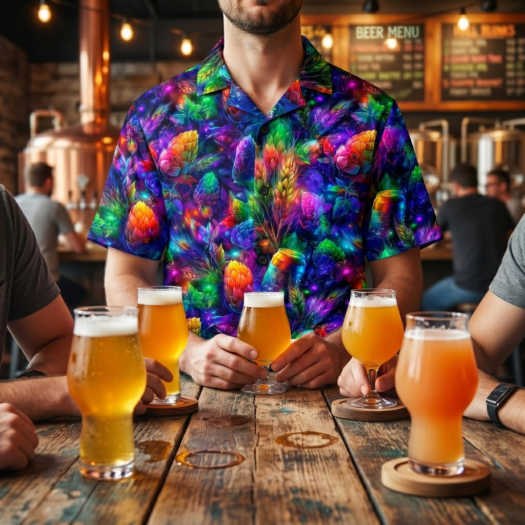 Hopnotic Haze Hawaiian Shirt (Premium Modern Fit)