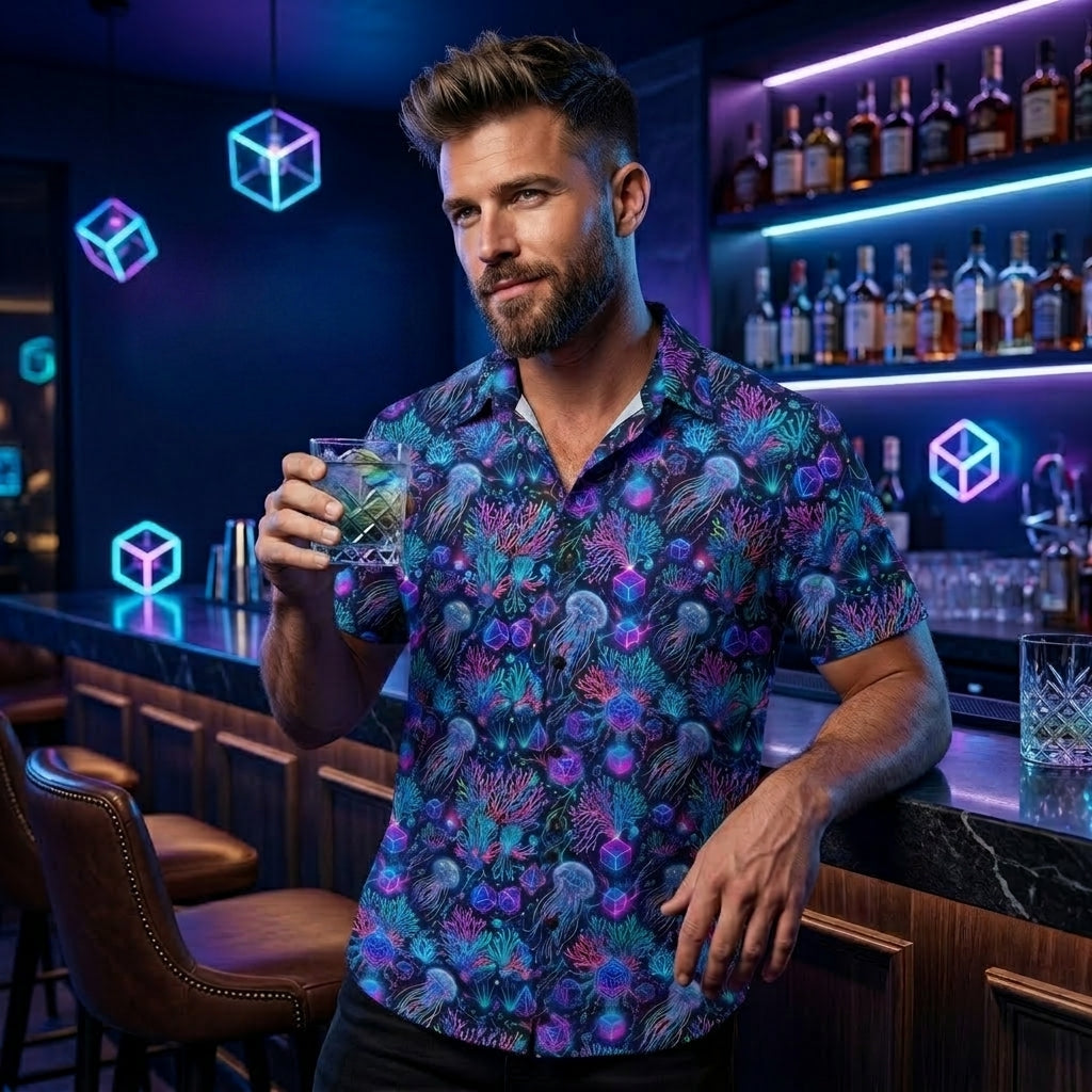 Jellybot Hawaiian Shirt (Classic Silk-Finish)