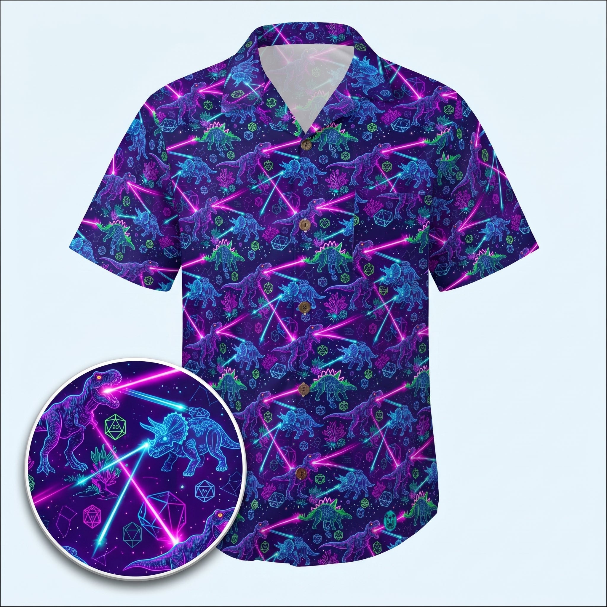 Jurassic Jolt Hawaiian Shirt (Oversized Classic)