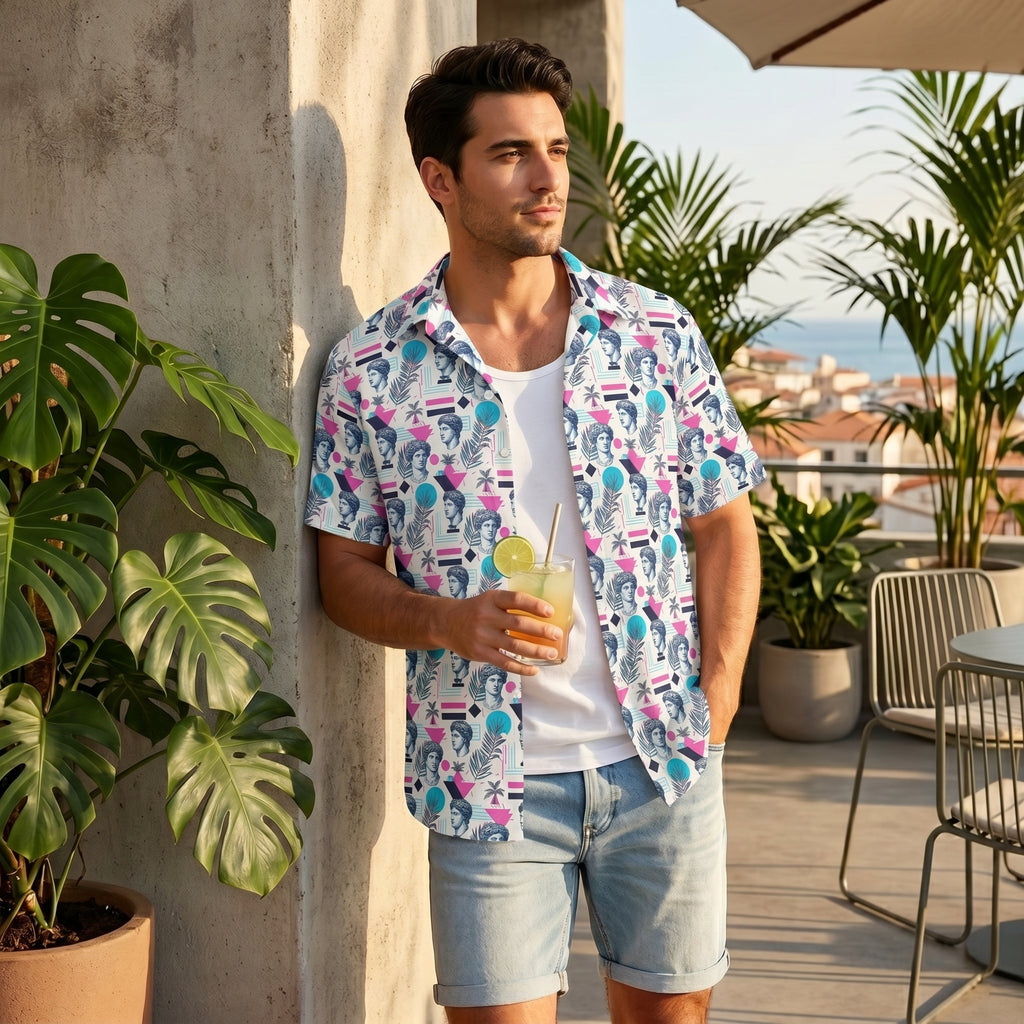 Marble Mirage Hawaiian Shirt (Resort Fit)