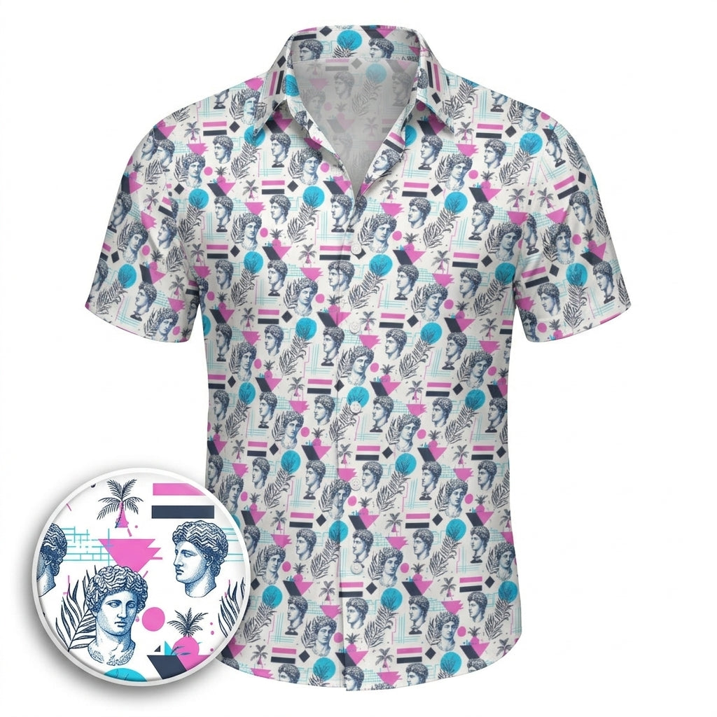 Marble Mirage Hawaiian Shirt (Classic Silk-Finish)