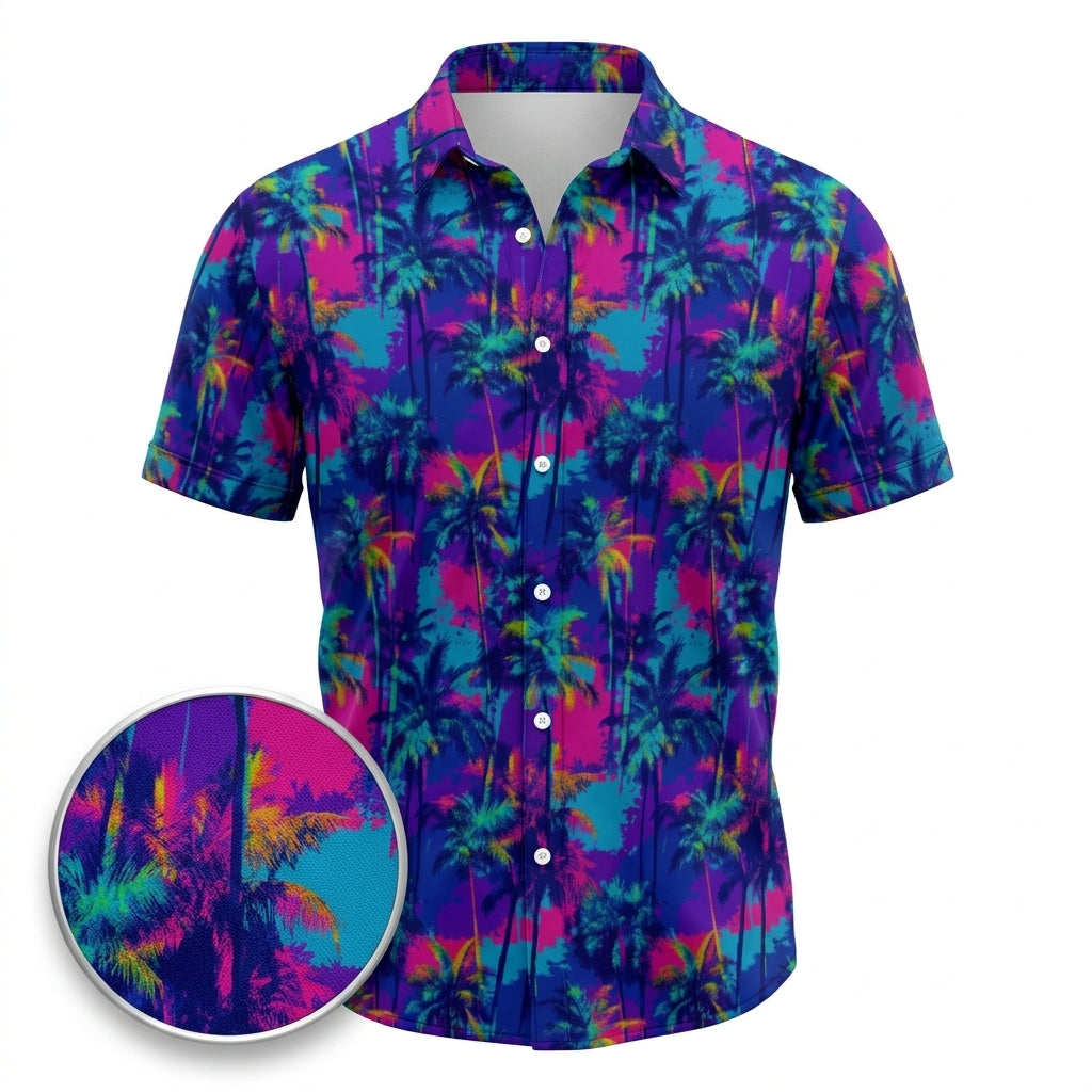 Miami Meltdown Hawaiian Shirt (Classic Silk-Finish)