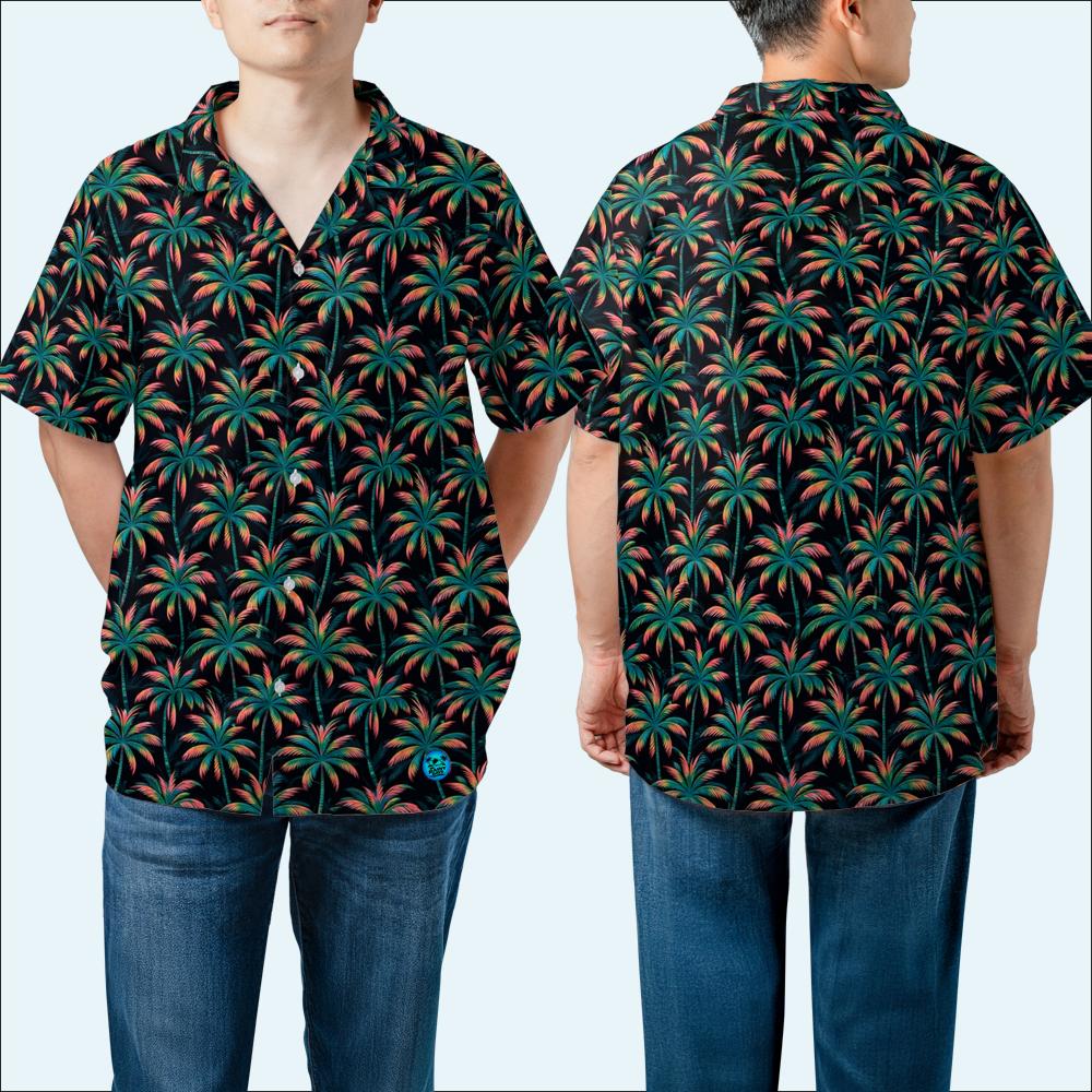 Midnight Palms Hawaiian Shirt (Oversized Classic)