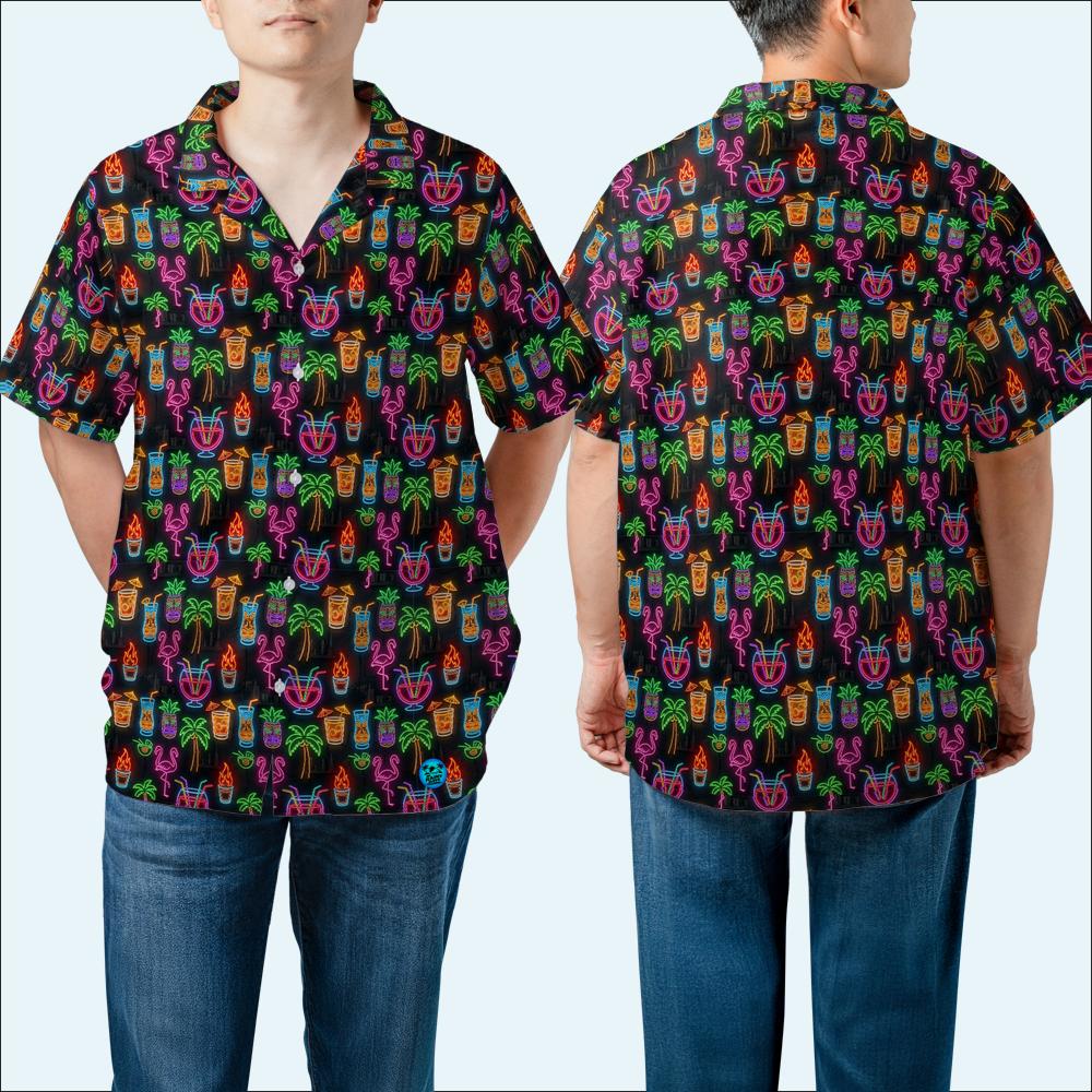 Midnight Tiki-Tour Hawaiian Shirt (Oversized Classic)