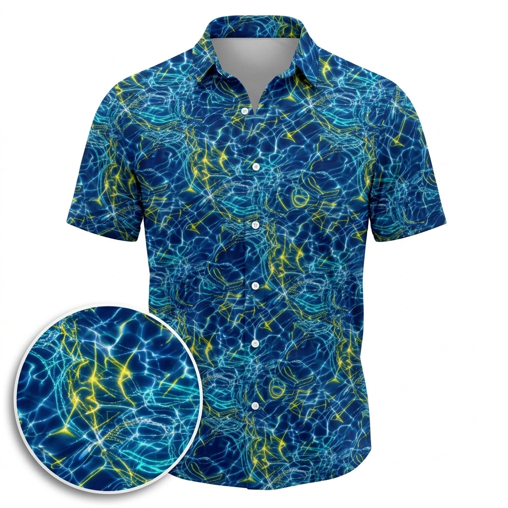 Afterglow Poolside Hawaiian Shirt (Classic Silk-Finish)