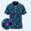 Phosphor Palms Hawaiian Shirt (Oversized Classic)