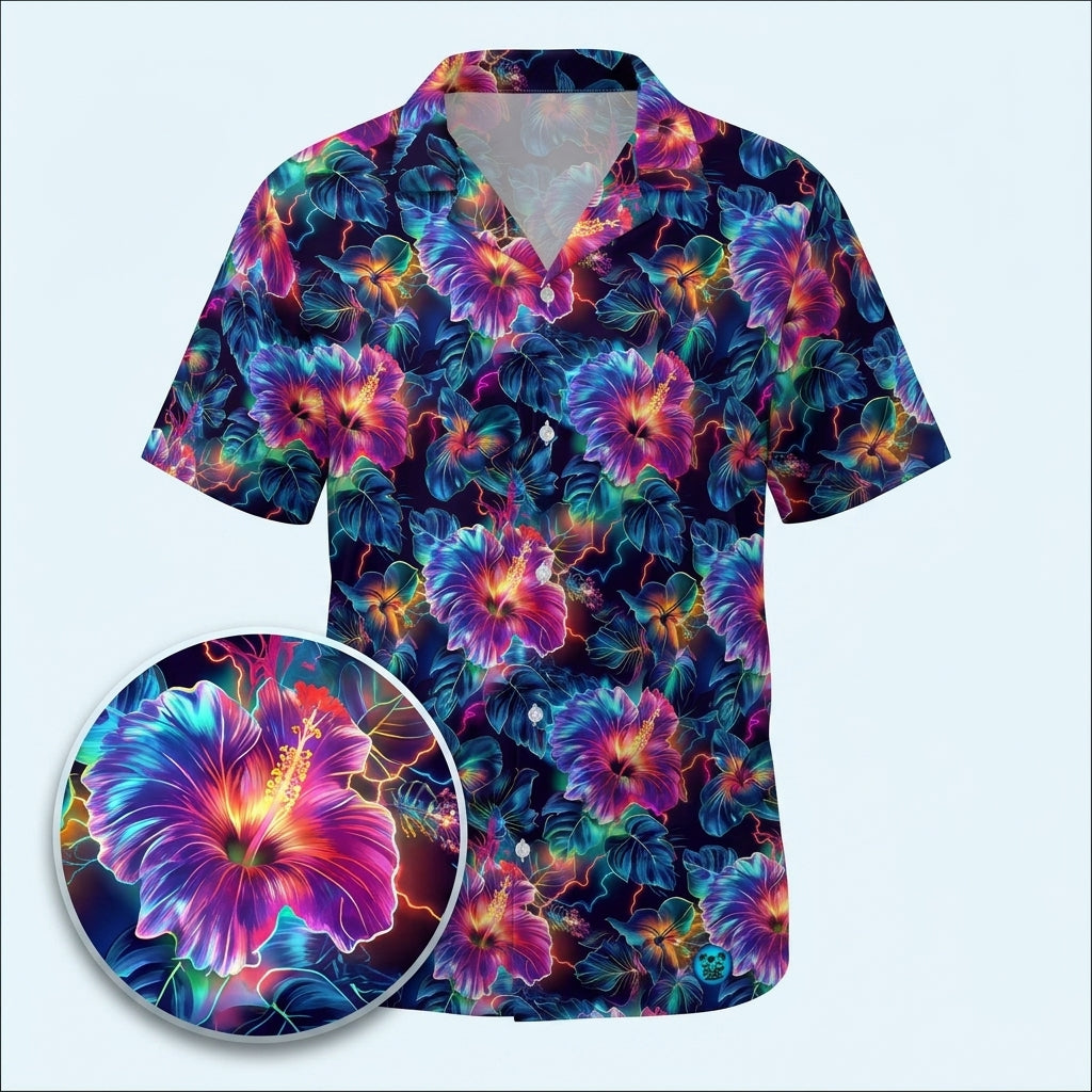 Hibiscus Bloom Hawaiian Shirt (Oversized Classic)