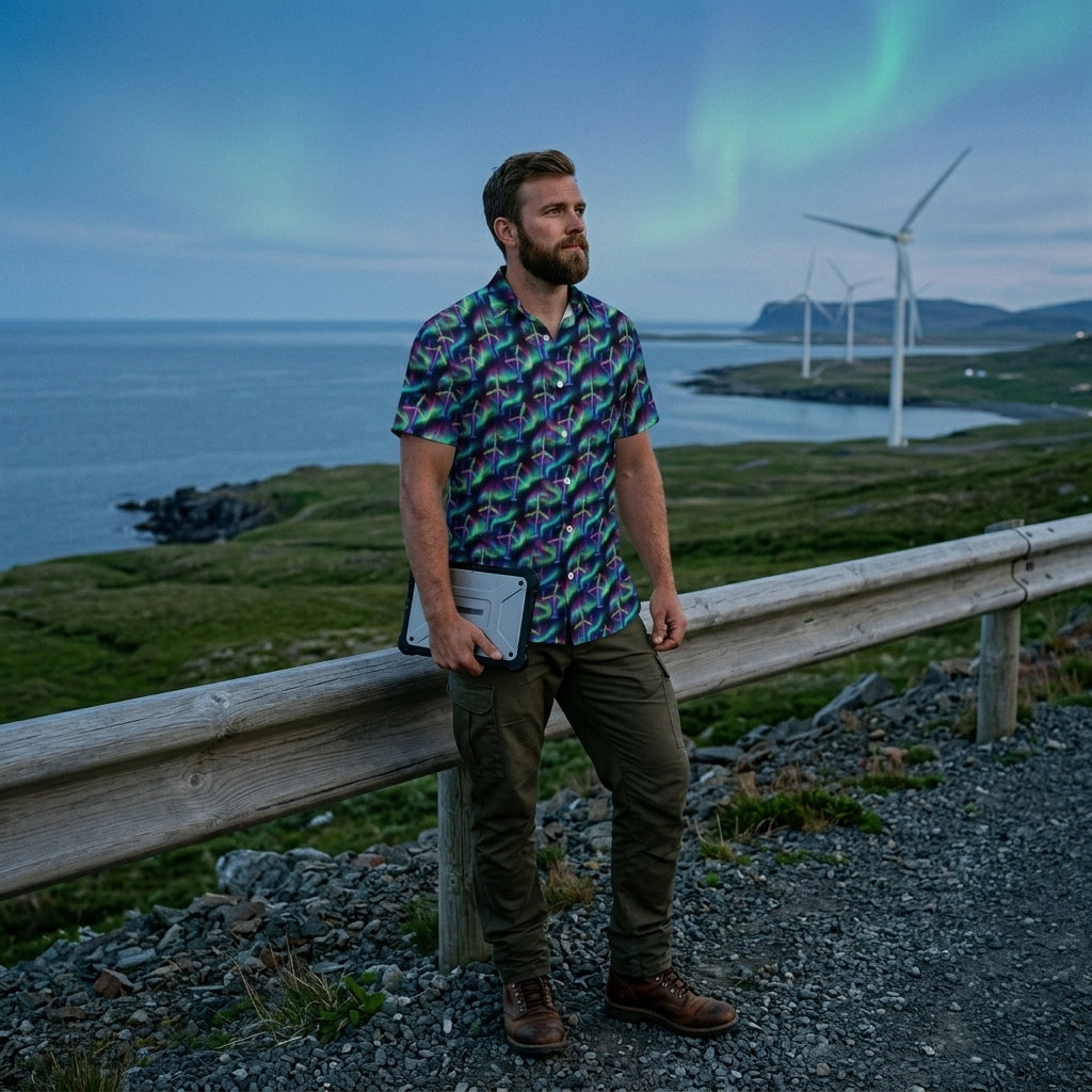 Midnight Surge Hawaiian Shirt (Classic Silk-Finish)