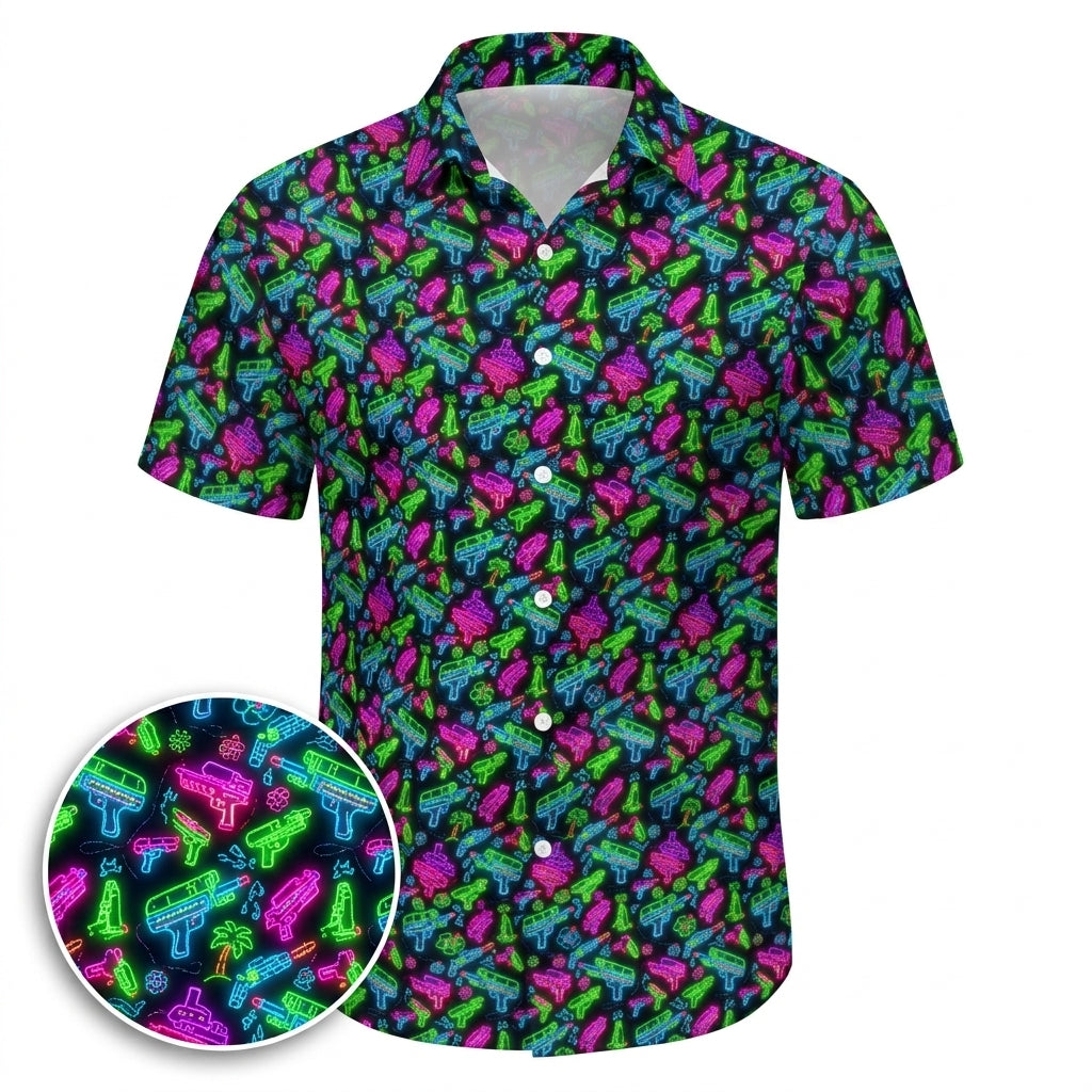 Saturday Skirmish Hawaiian Shirt (Classic Silk-Finish)