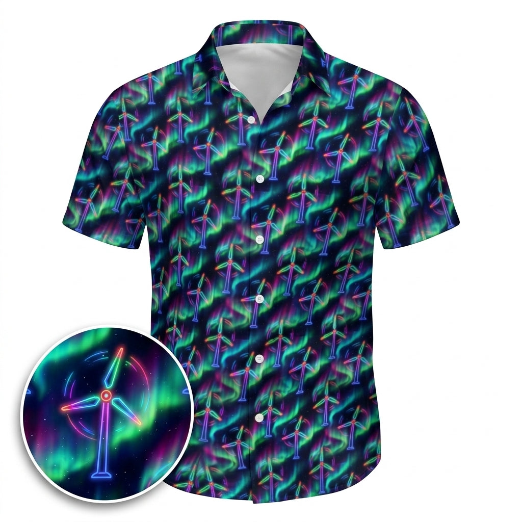Midnight Surge Hawaiian Shirt (Classic Silk-Finish)