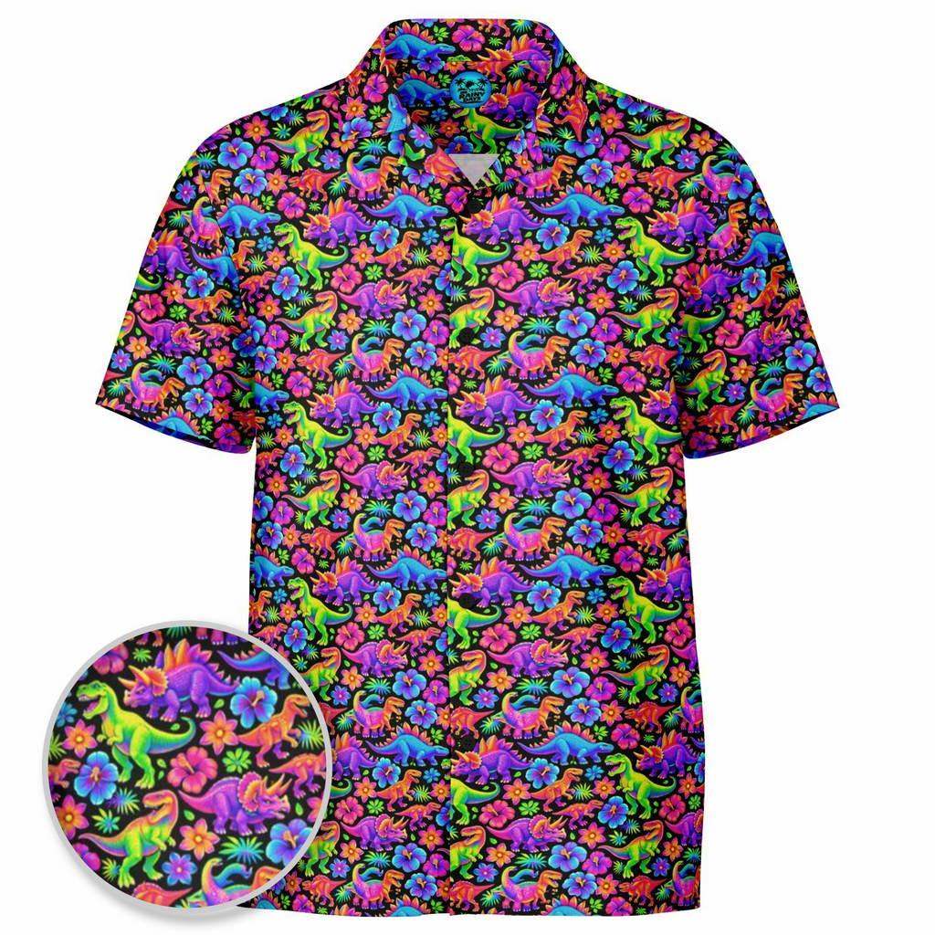 Dino Time Hawaiian Shirt (Premium Modern Fit)