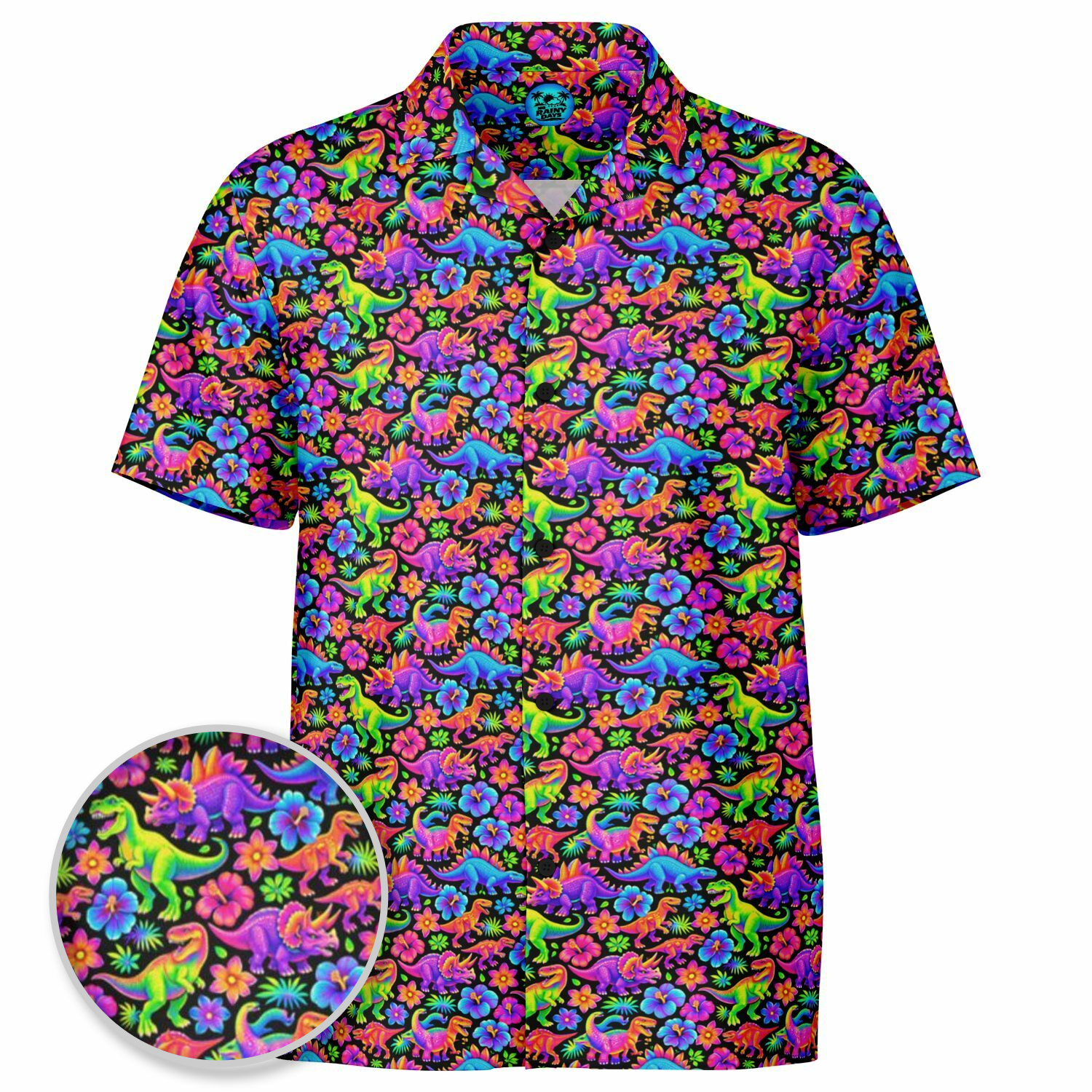 Dino Time Hawaiian Shirt (Premium Modern Fit)
