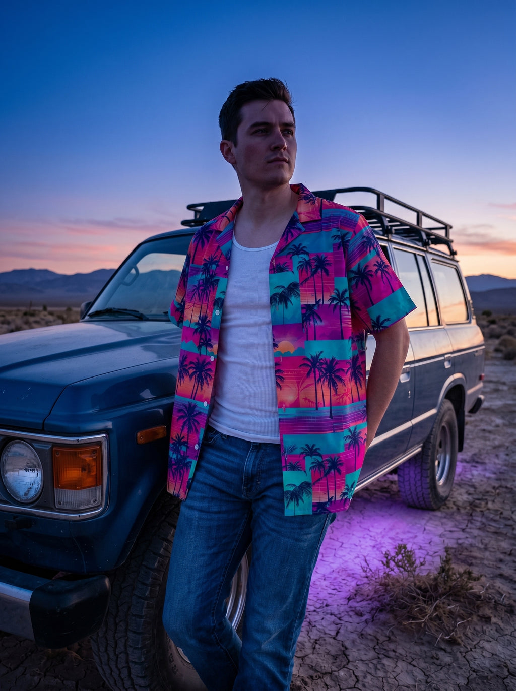 The Vapor-Wave Hawaiian Shirt (Oversized Classic)