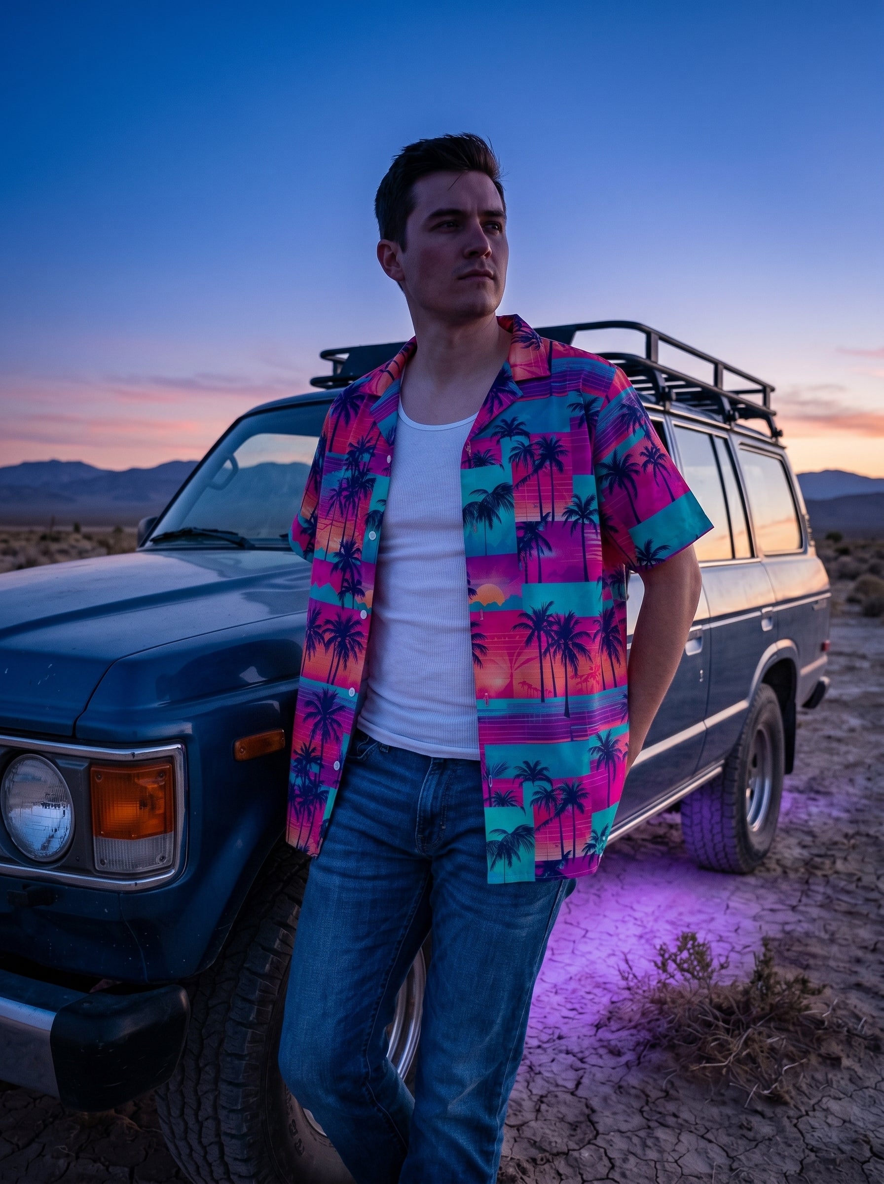 The Vapor-Wave Hawaiian Shirt (Oversized Classic)
