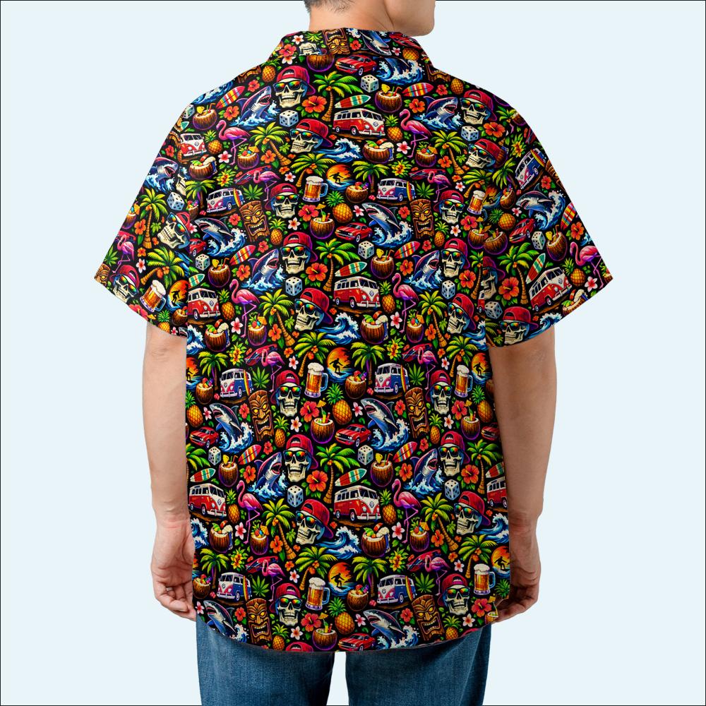 Skull Island Happy Hour Hawaiian Shirt