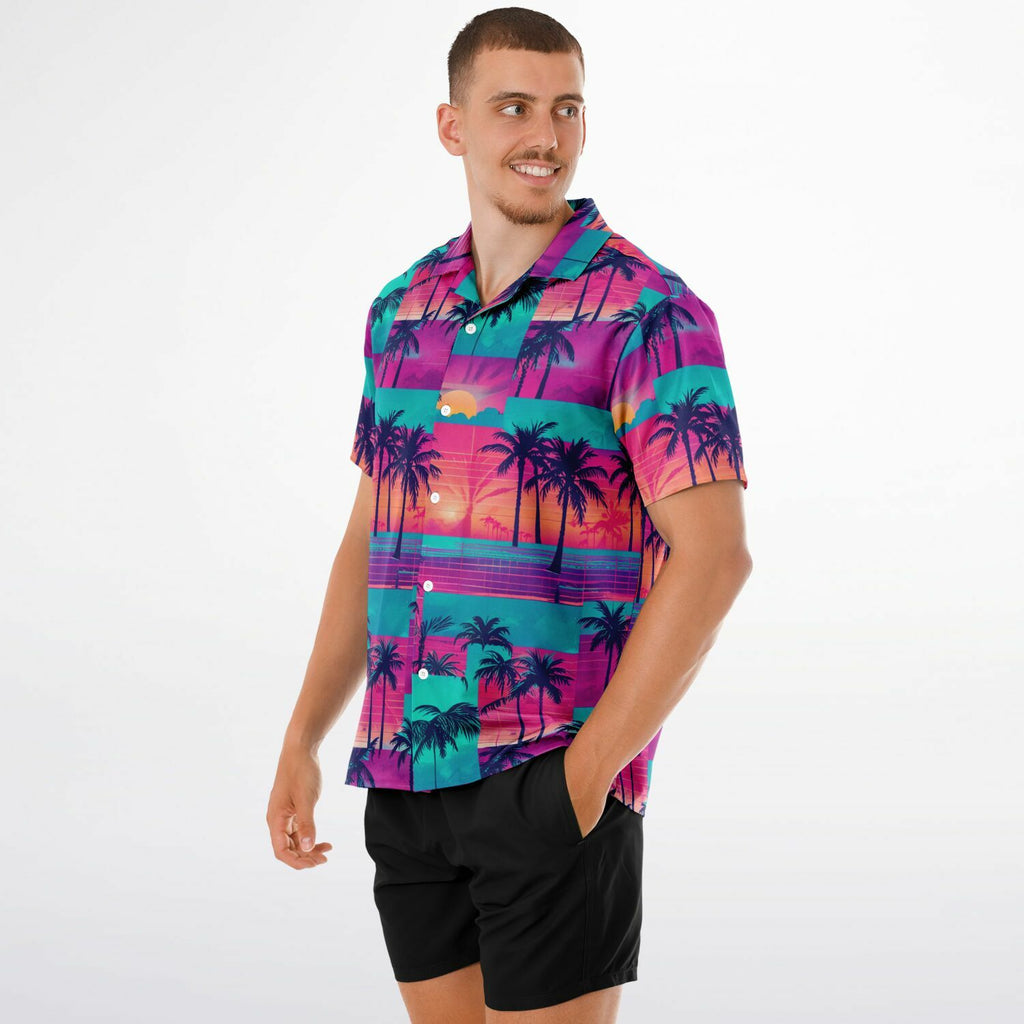The Vapor-Wave Hawaiian Shirt (Premium Modern Fit)