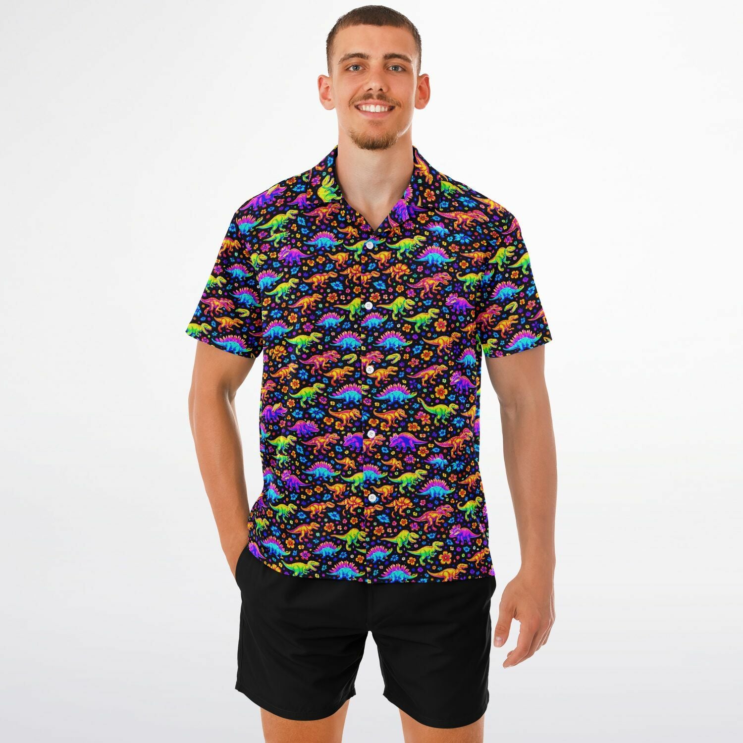 Dino Time Hawaiian Shirt 2 (Premium Modern Fit)