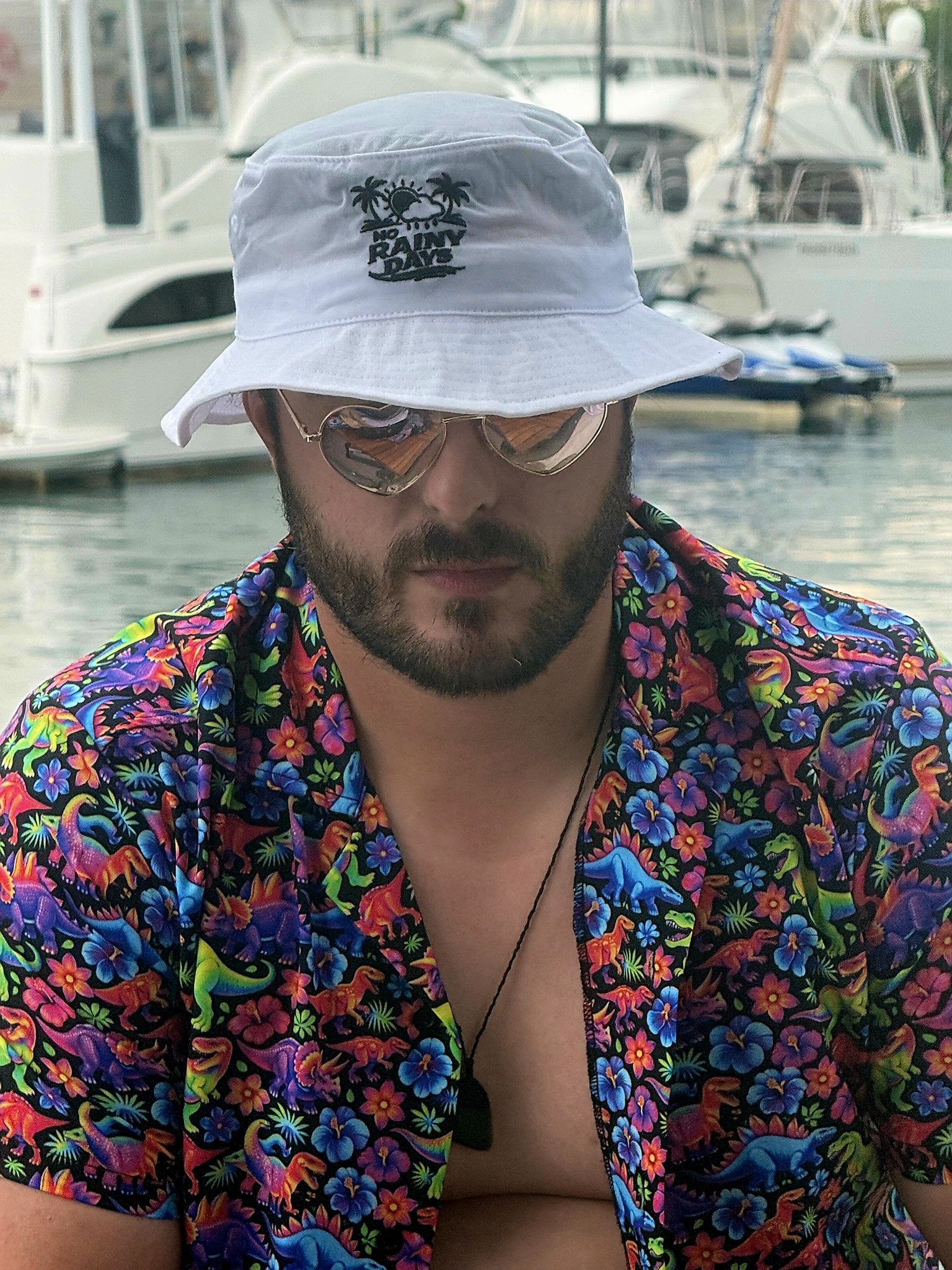 Dino Time Hawaiian Shirt (Classic Silk-Finish)