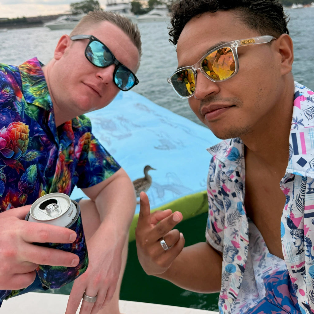 Marble Mirage Hawaiian Shirt (Classic Silk-Finish)