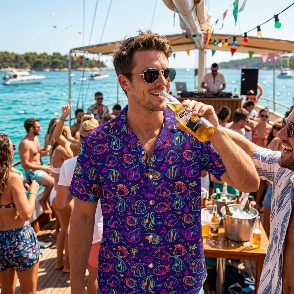 Electric Angler Hawaiian Shirt (Oversized Classic)