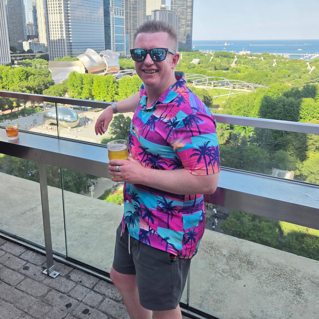 The Vapor-Wave Hawaiian Shirt (Premium Modern Fit)